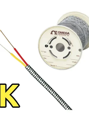 Overbraid K Type Thermocouple Duplex Wire - Wire insulation High Temp GlassWire type SolidWire diameter 0,810 mm (20 AWG)Accuracy class 2Lenght 60 m (200 ft)Overbraid type Stainless steel Novinka