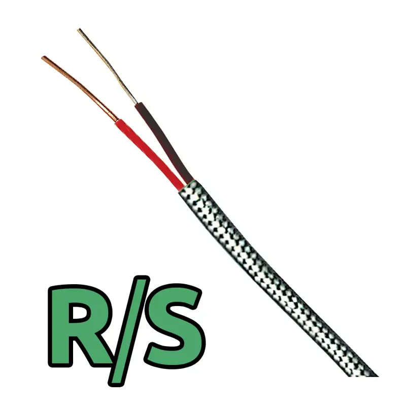 Zlevněný Termočlánkové kompenzační vedení typu R/S s opředením - Izolace drátu Skleněné vláknoTyp vodičů DrátPrůměr drátu 0,810 mm (20 AWG)Délka 7,5 m (25 ft)Typ opředení Nerezová ocel