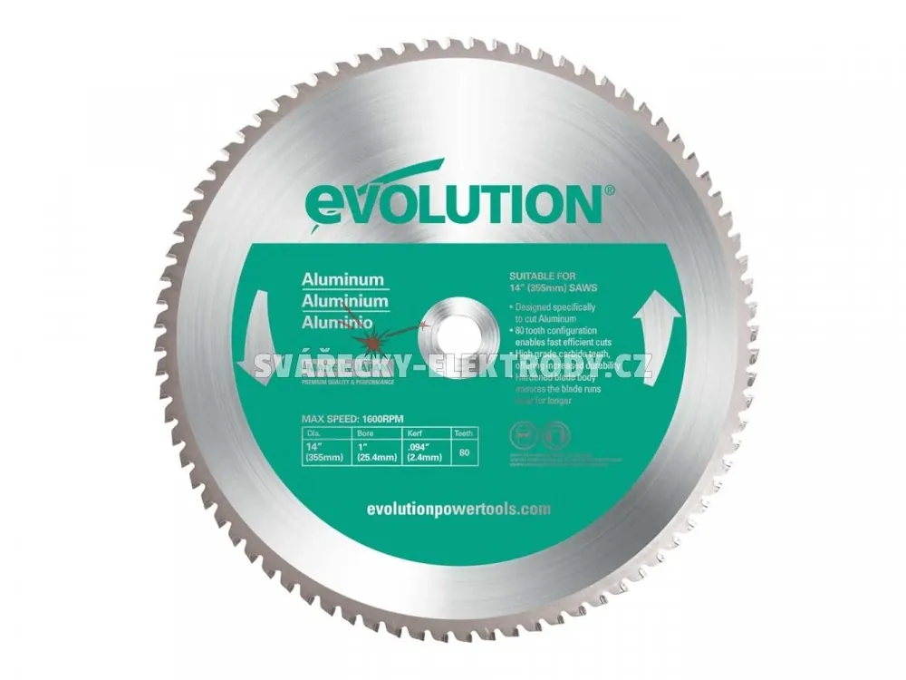 Pilový kotouč EVOLUTION 355 mm - hliník Pouze Dnes
