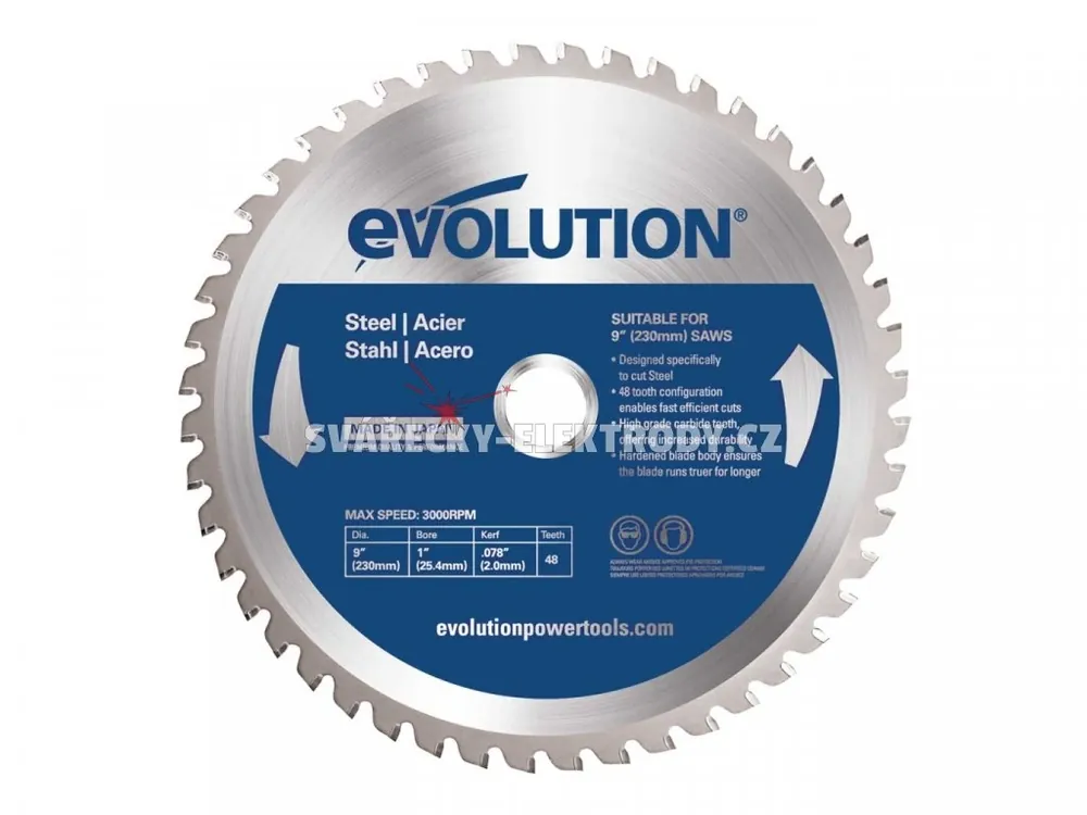 Akční Cena Pilový kotouč EVOLUTION 230 mm - ocel