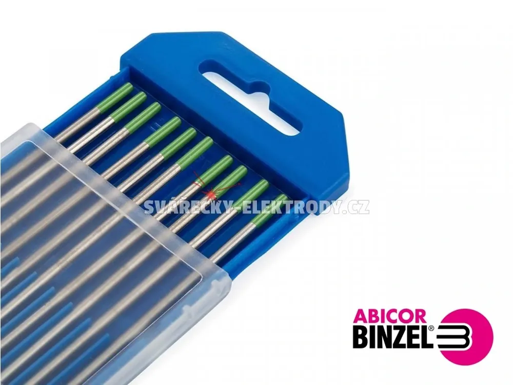 BINZEL WP zelená - wolframová elektroda - 1,0 x 175 mm (1 ks) Nová Kolekce