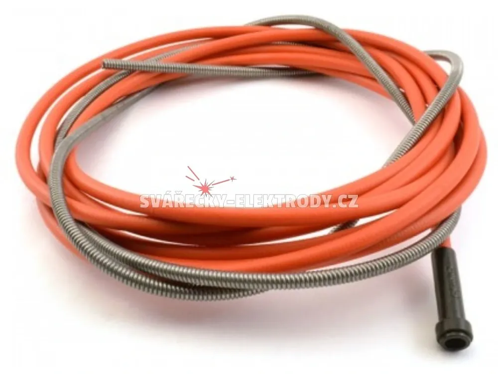 Ověřený Izolovaný bowden BINZEL - 1,0-1,2 mm - červený - 2,0 x 4,5 x 5500 mm