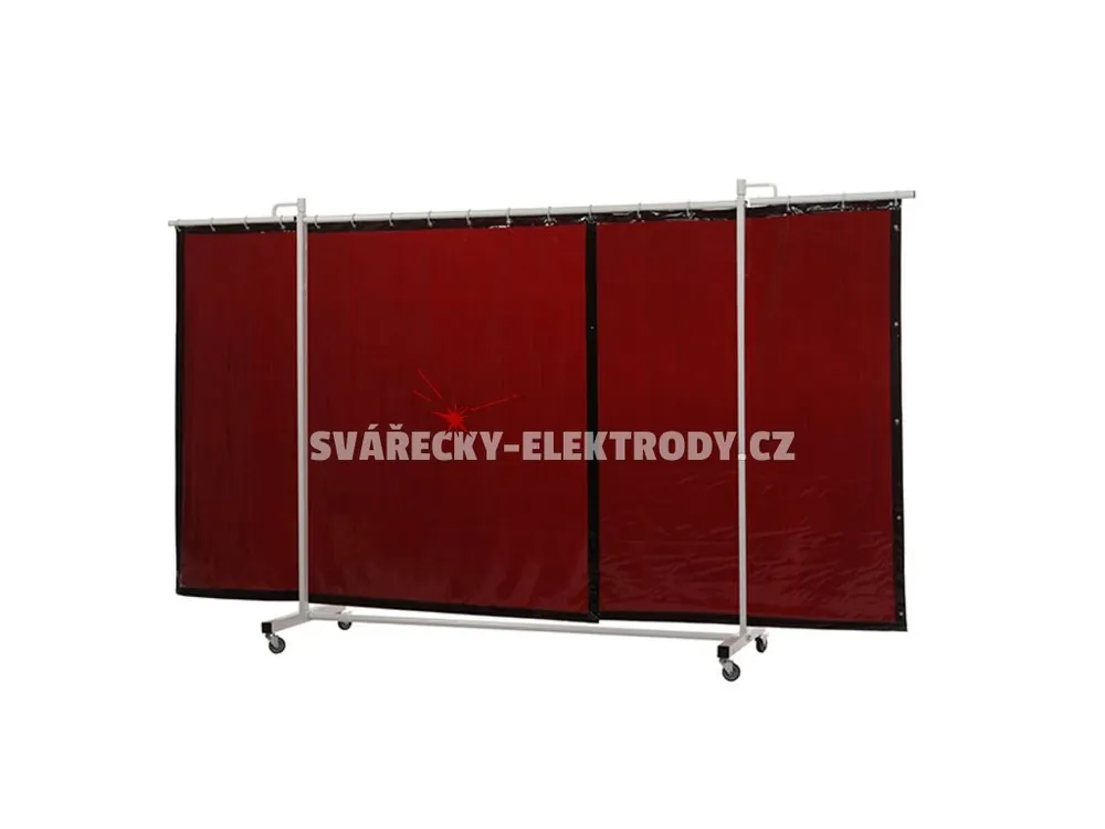 Svařovací zástěna CEPRO Robusto Triptych 355 cm Bronze - výplň záclona Originální
