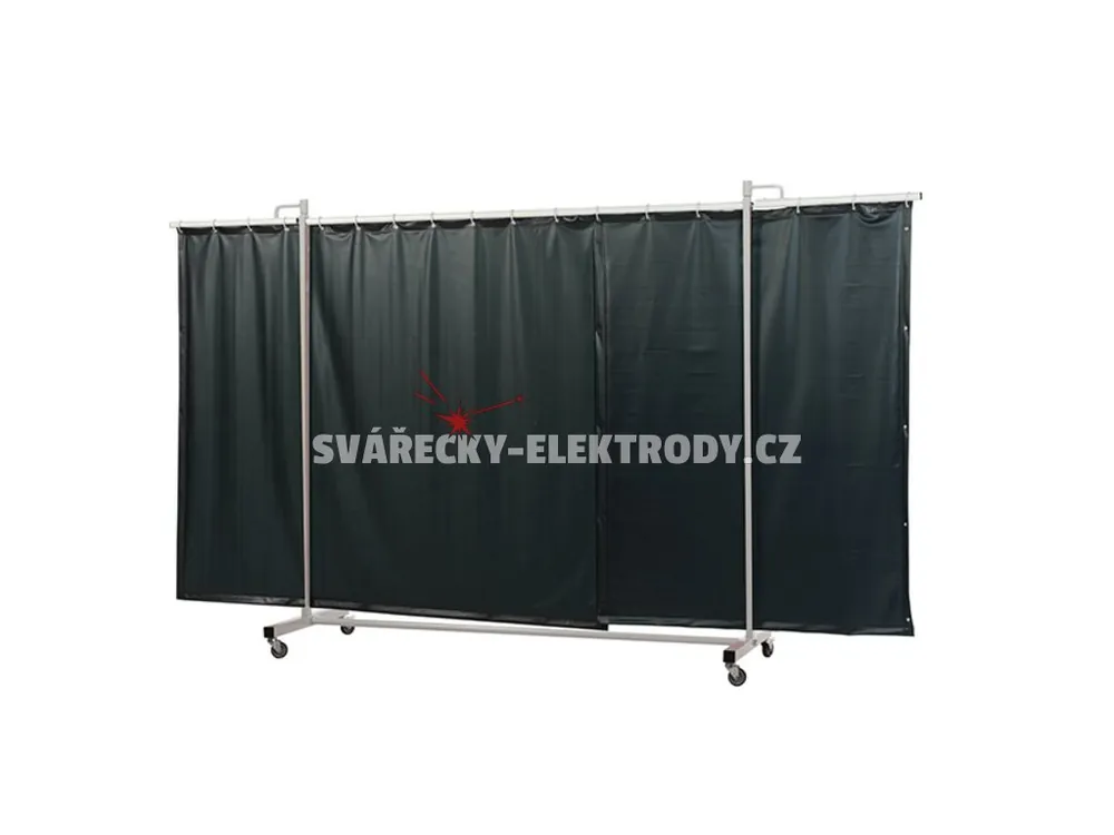 Speciální Cena Svařovací zástěna CEPRO Robusto Triptych 355 cm Green 9 - výplň záclona
