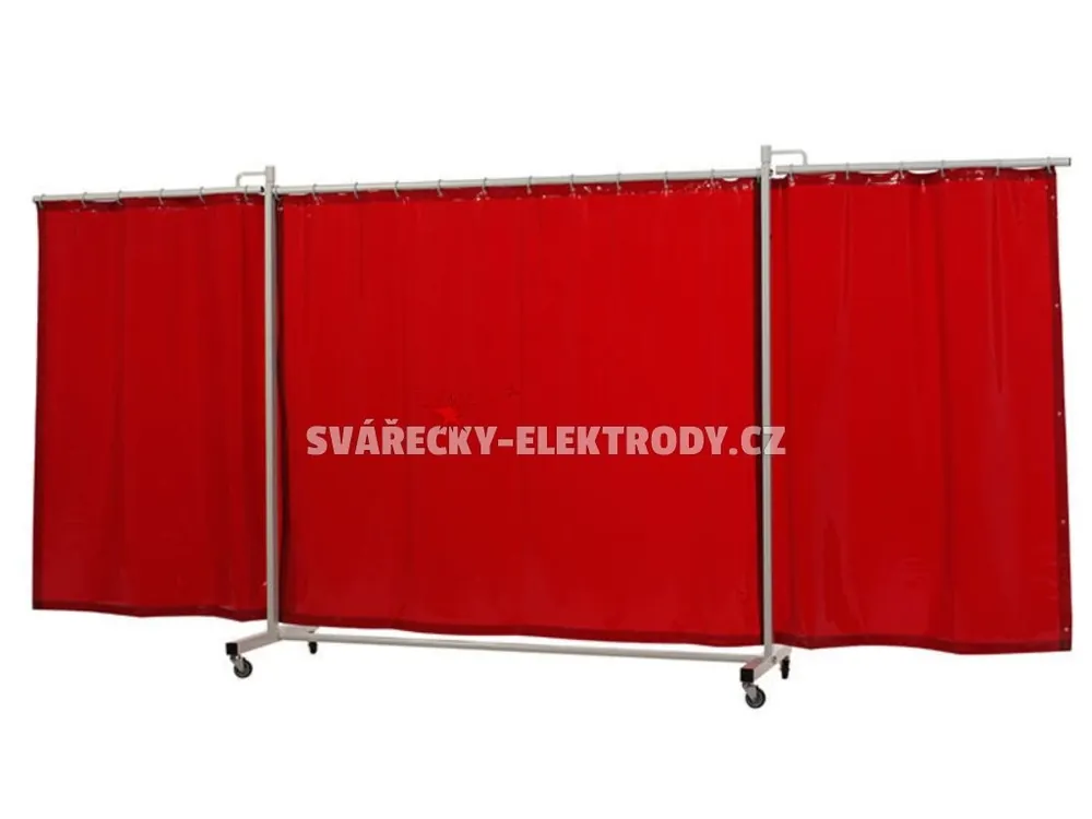 Svařovací zástěna CEPRO Robusto Triptych XL 435 cm Orange - výplň záclona Aktuální