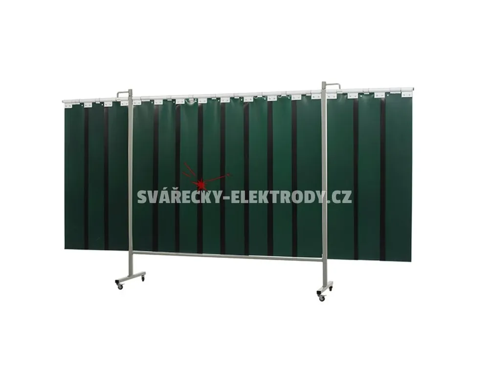 Svařovací zástěna CEPRO Omnium Triptych 375 cm Green 6 - výplň lamely Top Prodej