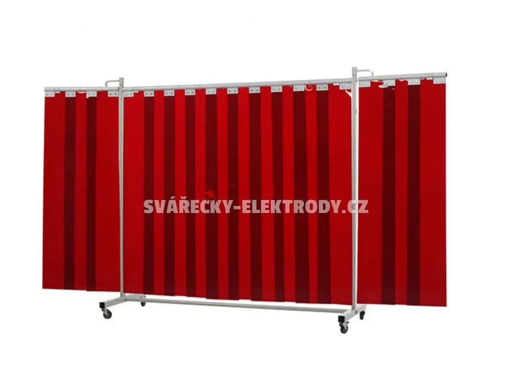 Svařovací zástěna CEPRO Robusto Triptych 355 cm Orange - výplň lamely Zlevněný