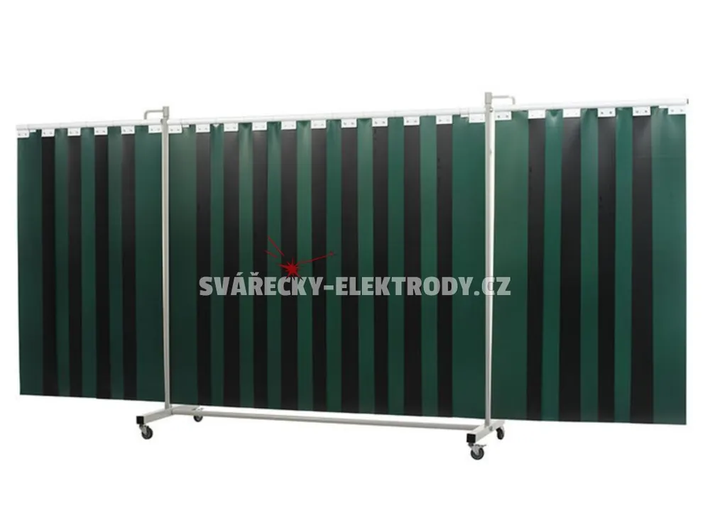 Top Prodej Svařovací zástěna CEPRO Robusto Triptych XL 435 cm Green 6 - výplň lamely