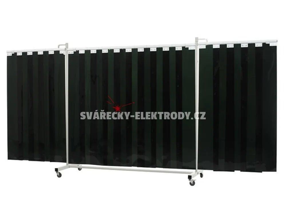 Svařovací zástěna CEPRO Robusto Triptych XL 435 cm Green 9 - výplň lamely Nakupujte Hned