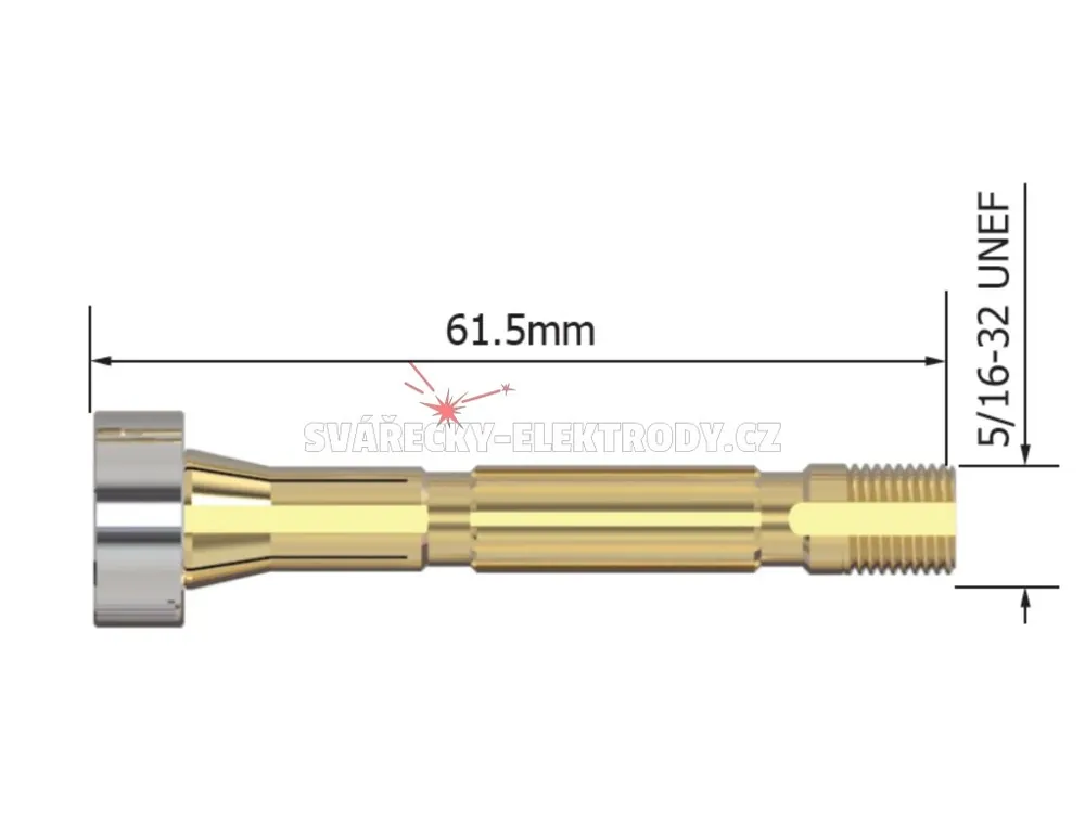 Kleština ARC T2/T3W/T4W - s plynovou čočkou - 2,4 mm Výprodej