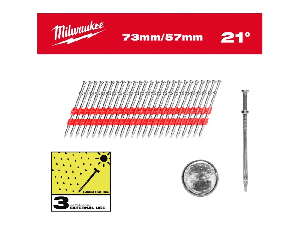 Odeslání Ihned 21° Duplex hřebíky délka 92 mm 4932498156 MILWAUKEE
