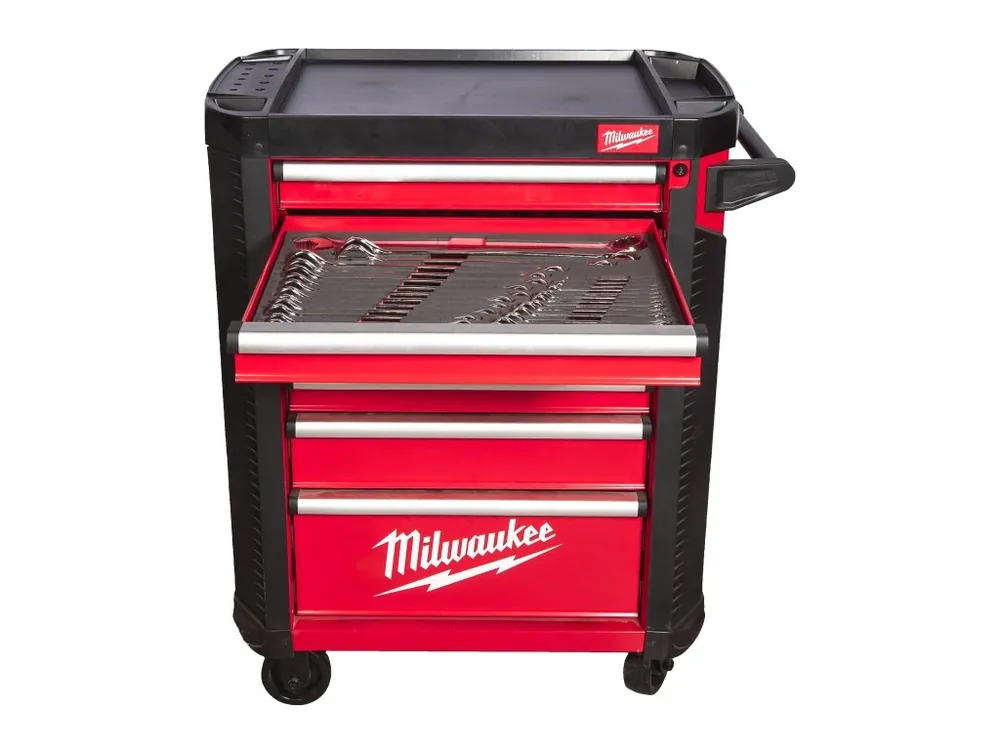 dílenský vozík TOOLGUARD™ 30″ / 78 cm 7 zásuvek 206 ks nářadí EU Standardní 4932498185 MILWAUKEE Poslední Šance