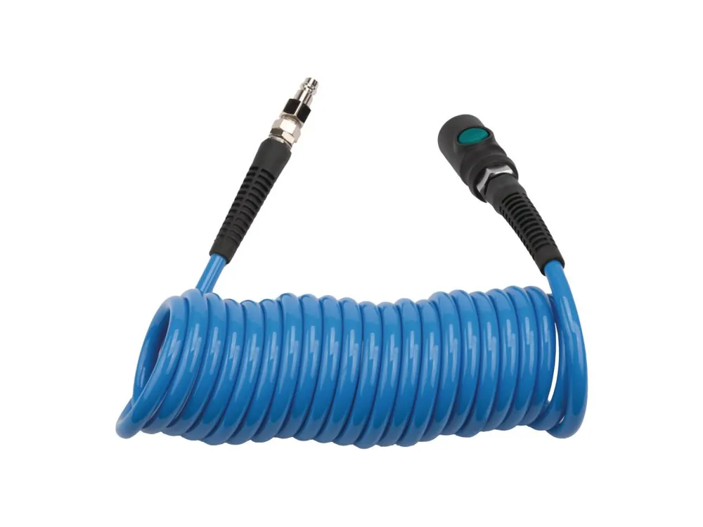 Spirálová PU hadice 5 m, ø 6,5/10 mm, 10 bar s rychlospojkou Sezónní Sleva