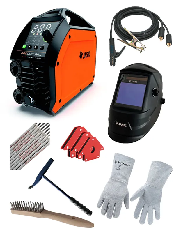 Objednat Nyní Schweißset - Schweißgerät JASIC ARC 200 PFC, Haube, Kabel, Handschuhe, Magnethalterung, elektrisch