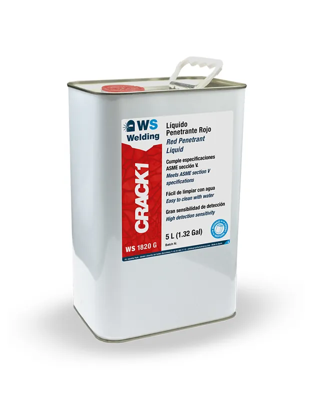 Tovární Cena WS 1820 G – Crack 1 Rote durchdringende Flüssigkeit WHALE SPRAY (5 l/Packung) ASTM E-165