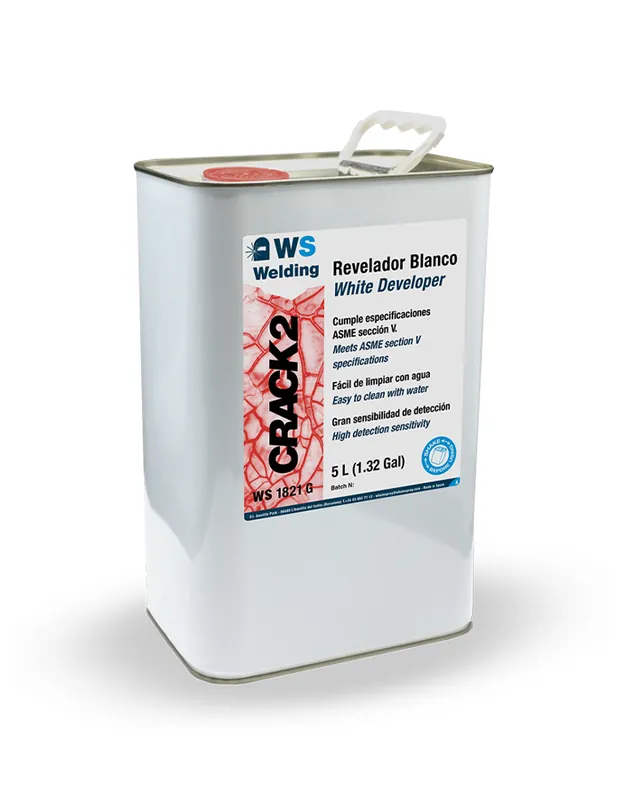 WS 1821 G – Crack 2 Weiße Indikatorflüssigkeit WHALE SPRAY (5 l/Packung) ASTM E-165 Nejprodávanější