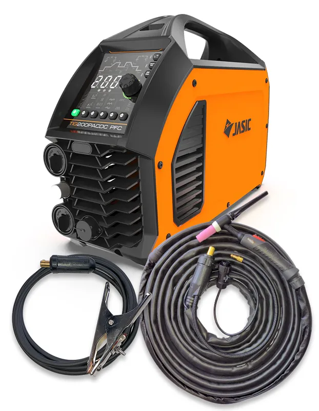 Výprodej Inverter WIG JASIC 200 Pulse AC/DC PFC mit Brenner 17/8m + Massekabel, (E2S22) 51005620
