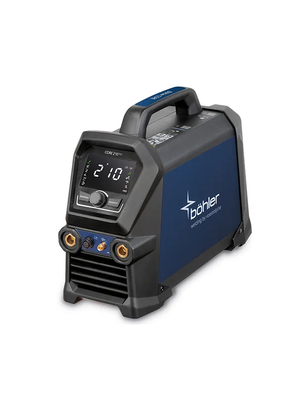 Nakupujte Hned Inverter-WIG-Schweißgerät BOHLER CORE 210 (55.27.002) mit Brenner 26/4 m und 3 m Massekabel (230 V)