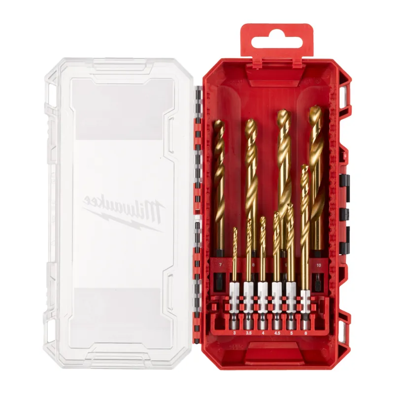 Finální Výprodej Metallbohrer-Set RED HEX SHOCKWAVE™ HSS-G TiN 10-tlg. Milwaukee /4932493865/