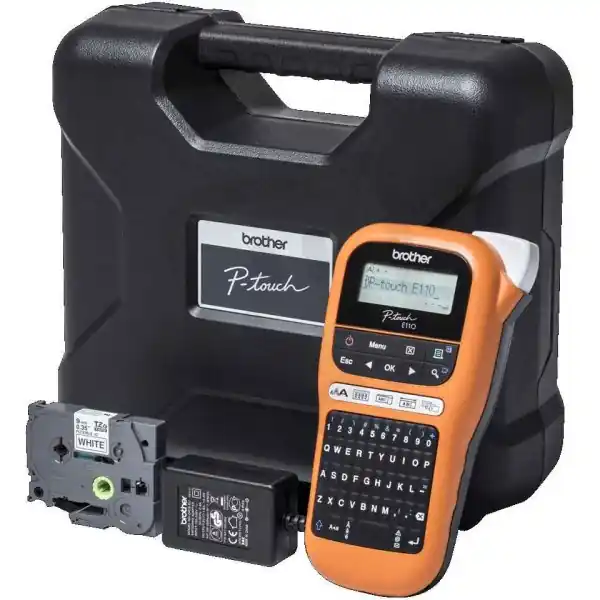 Páska PTE110VPYJ1 Elektronický štítkovač BROTHER pro pásky TZe šíře 6-12mm, kufr Vrácení Zdarma