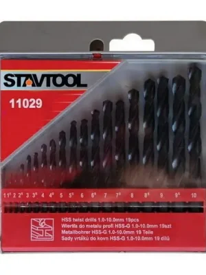 Sada vrtáků do kovu černé 19dílů Profi STAVTOOL P11029A Cenová Bomba