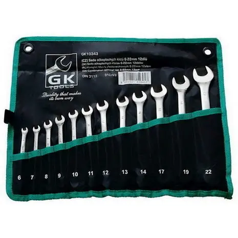 Sada klíčů očkoplochých 6-22 mm 12 dílů, chrom-obal GK TOOLS GK10343 Super Cena