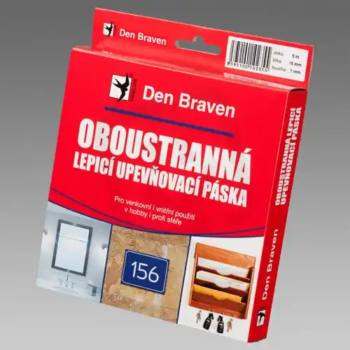 Poslední Šance Oboustranně lepicí upev. páska 19x2mmx5m v krabičce DEN BRAVEN B5272RL