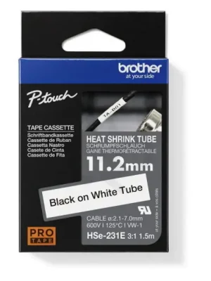 Pouze Dnes Bužírka BROTHER HSe-231E, bužírka bílá/černá (11, 2 mm)