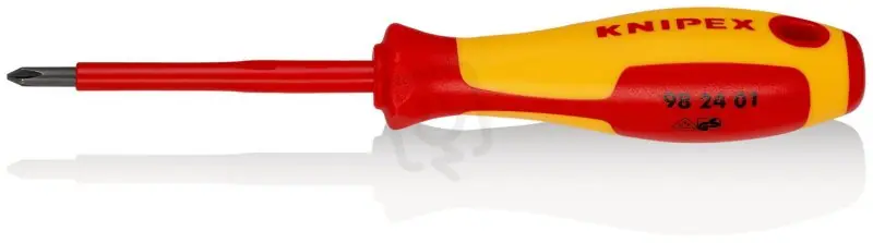 Šroubovák na šrouby s křížovou drážkou Phillips 187 mm KNIPEX 98 24 01 Časově Omezené