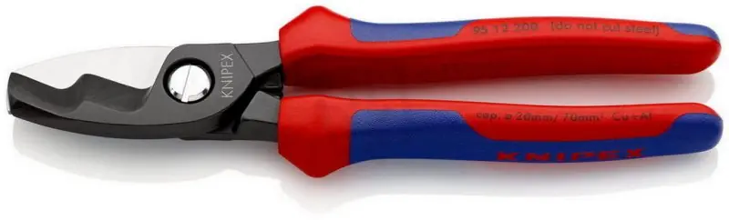 Aktuální Kabelové nůžky s dvojitým břitem 200 mm KNIPEX 95 12 200