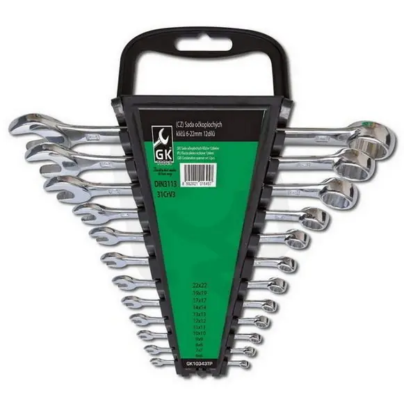 Sada klíčů očkoplochých 6-22 mm 12 dílů, plastový držák GK TOOLS GK10343TP Odeslání Ihned