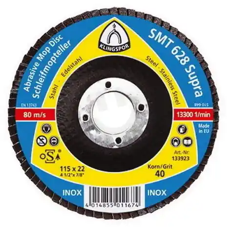 Objednat Nyní Kotouč lamelový SMT624 150mm,zr. 60 NEREZ/OCEL KLINGSPOR KL322779