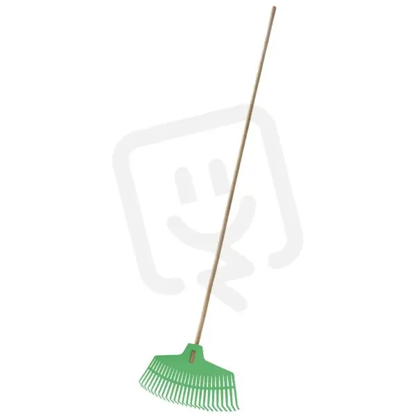 Hrábě plast. s dřev. násadou zelené, G642 PROSPERPLAST P90801 Vrácení Zdarma