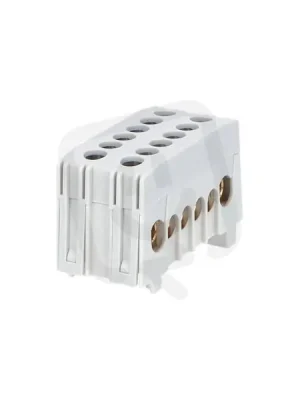 Můstek A 8+4 (svork.8x16mm2, 4x25mm2) krytý dvouřadý, IP20, šedý, 130A na DIN Cenový Hit