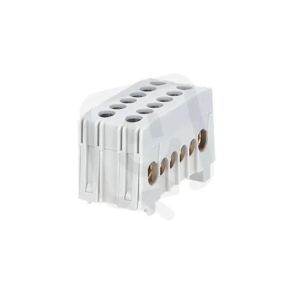 Můstek A 8+4 (svork.8x16mm2, 4x25mm2) krytý dvouřadý, IP20, šedý, 130A na DIN Cenový Hit