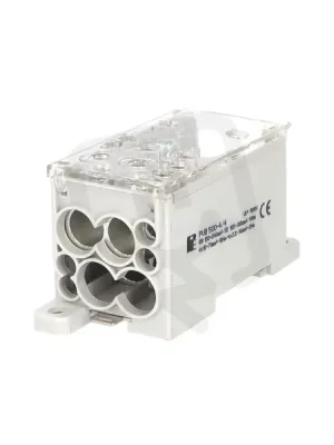 Blok pro rozdělení fází PVB 500-4/4 1pól. AL/CU 500A 690V šedý na DIN 1004082 Vrácení Zdarma