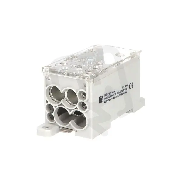 Blok pro rozdělení fází PVB 500-4/4 1pól. AL/CU 500A 690V šedý na DIN 1004082 Vrácení Zdarma