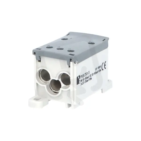 Autentický Blok pro rozdělení fází PVB 250-3 1pól. AL/CU 250A 690V šedý na DIN 1003952