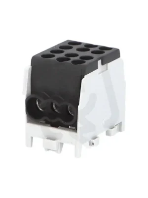 Rozbočovací svorkovnice HLAK 25 1/4 M2 100A 1pól AL/CU IP20 černá na DIN 1010286 Koupit Online