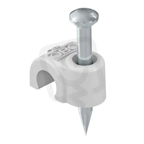 Cenový Hit OBO 2005 18 RW Příchytka ISO-Nagel-Clip, 5mm, L18, čistě bílá Polypropylén, PP