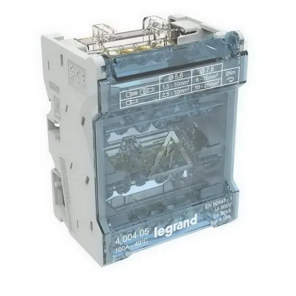 Akce MODULÁRNÍ ROZBOČOVACÍ SVORKOVNICE 4P 100A 4MODULOVÝ LEGRAND 400405