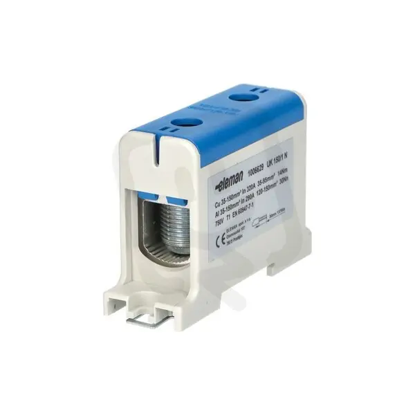 Svorka univerzální UK 150/1 N 320A 1pól. AL/CU krytá modrá na DIN/panel 1006629 Bezpečná Platba