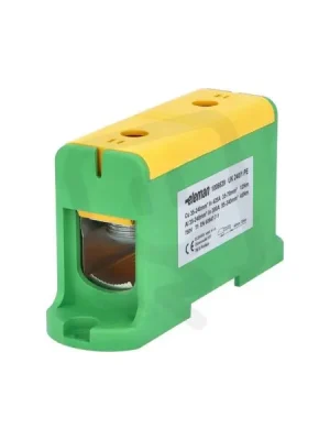 Autentický Svorka univerzální UK 240/1 PE 425A 1pól. AL/CU krytá zel.-žl na panel 1006639