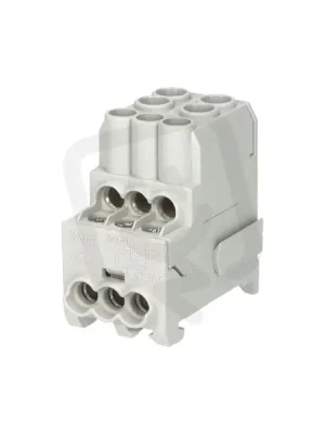 Blok pro rozdělení fází UVB 100 L G 1pól. 101A AL/CU 1000V šedý na DIN 1003202 Nejlepší Volba