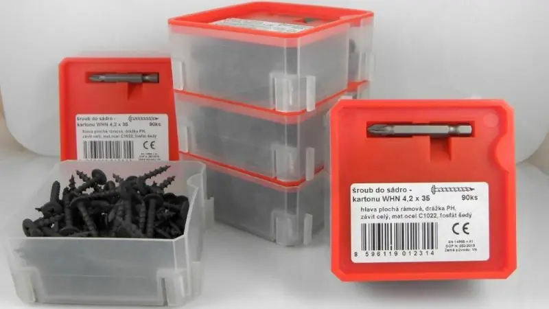 EASY DRIVE EQ042 Sádr. šroub WHN 4,2 x 55 Q box po 50 ks Objednat Nyní