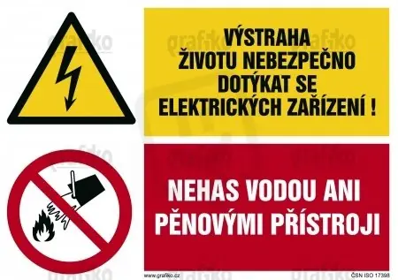 Vrácení Zdarma Grafiko 3.8212.SD Nálepka Výstraha životu+Nehas vod148x210