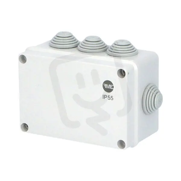 Krabice SolidBOX 68032 IP55 130x95x58mm plné víko stupň. vývodky (8x) FAMATEL Super Cena