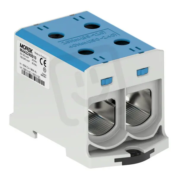 Akce Univerzální řadová svorka OTL 240-2xAl/Cu 35-240mm2 1000V modrá MOREK MAA2240B10