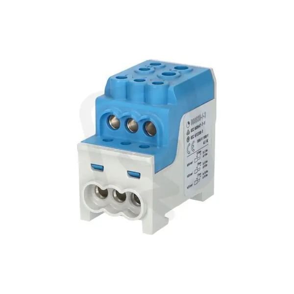 Blok pro rozdělení fází UVB 200 N 1pól. 200A AL/CU 1000V modrý na DIN 1003208 Ihned K Objednání
