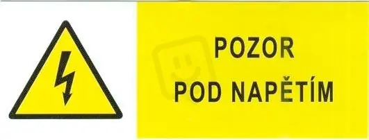 Ihned K Objednání Značení č.19 Pozor pod napětím 3,2x9cm